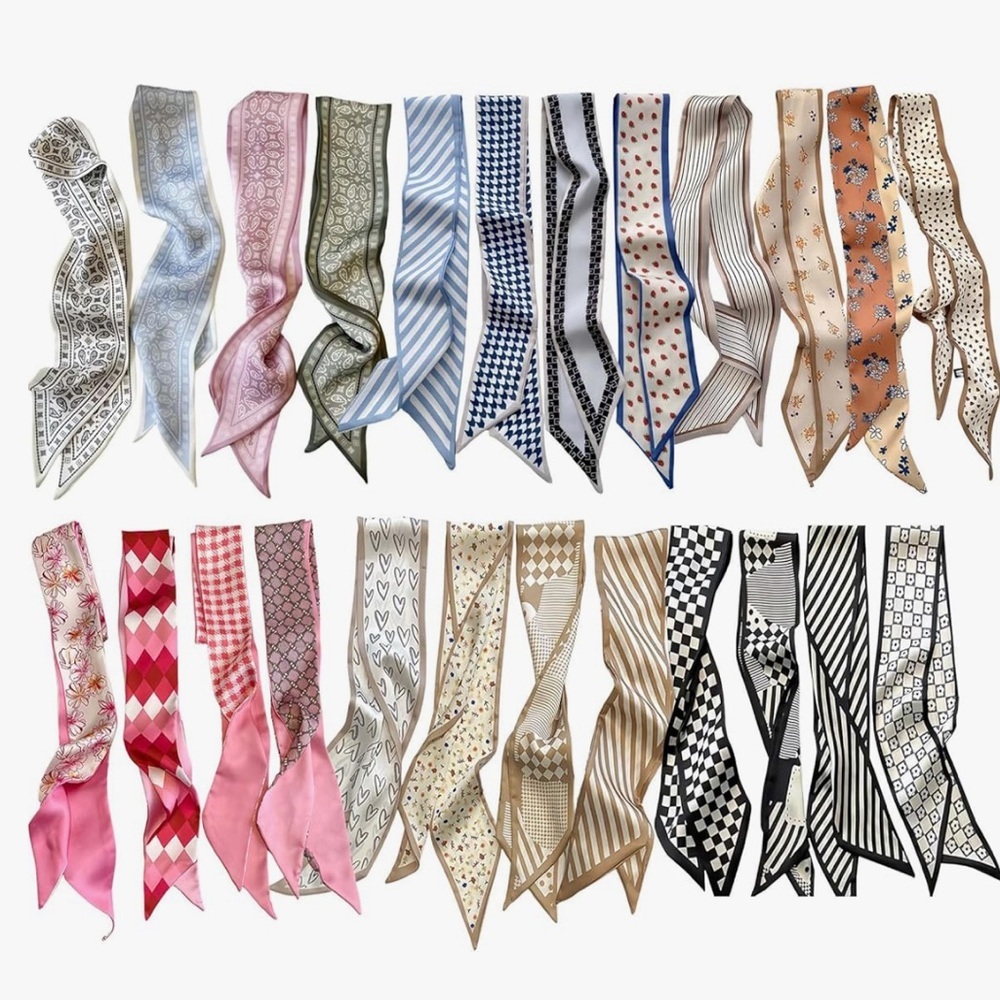 Fashion Scarves Multifunctional Neck Scarves Purse Scarf Headbands for Bags